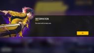 The error message (Image via Garena)